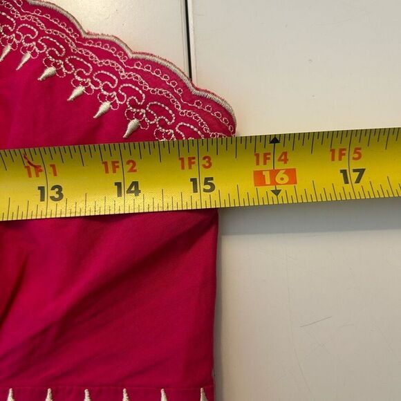Twenty One Y2K Pink Babydoll Embroidered Boho Tunic Women’s M Spaghetti Strap - Picture 11 of 14